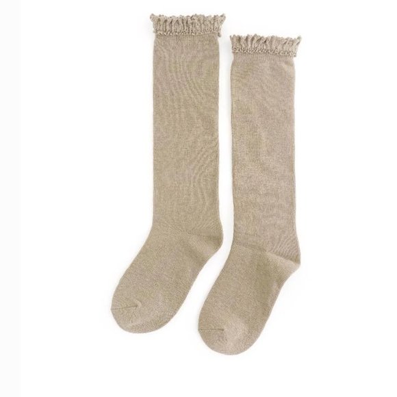 Little Stocking Co. Lace Top Knee High Socks & Knit Footed TightS Bundle Set - Picture 4 of 9